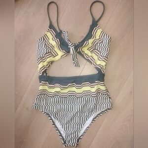 UO Out from Under 1 Piece Open Midriff Swimsuit S
